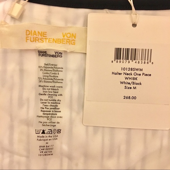 NWT { DVF } Halter Neck One-Piece Bathing Suit - Picture 8 of 8